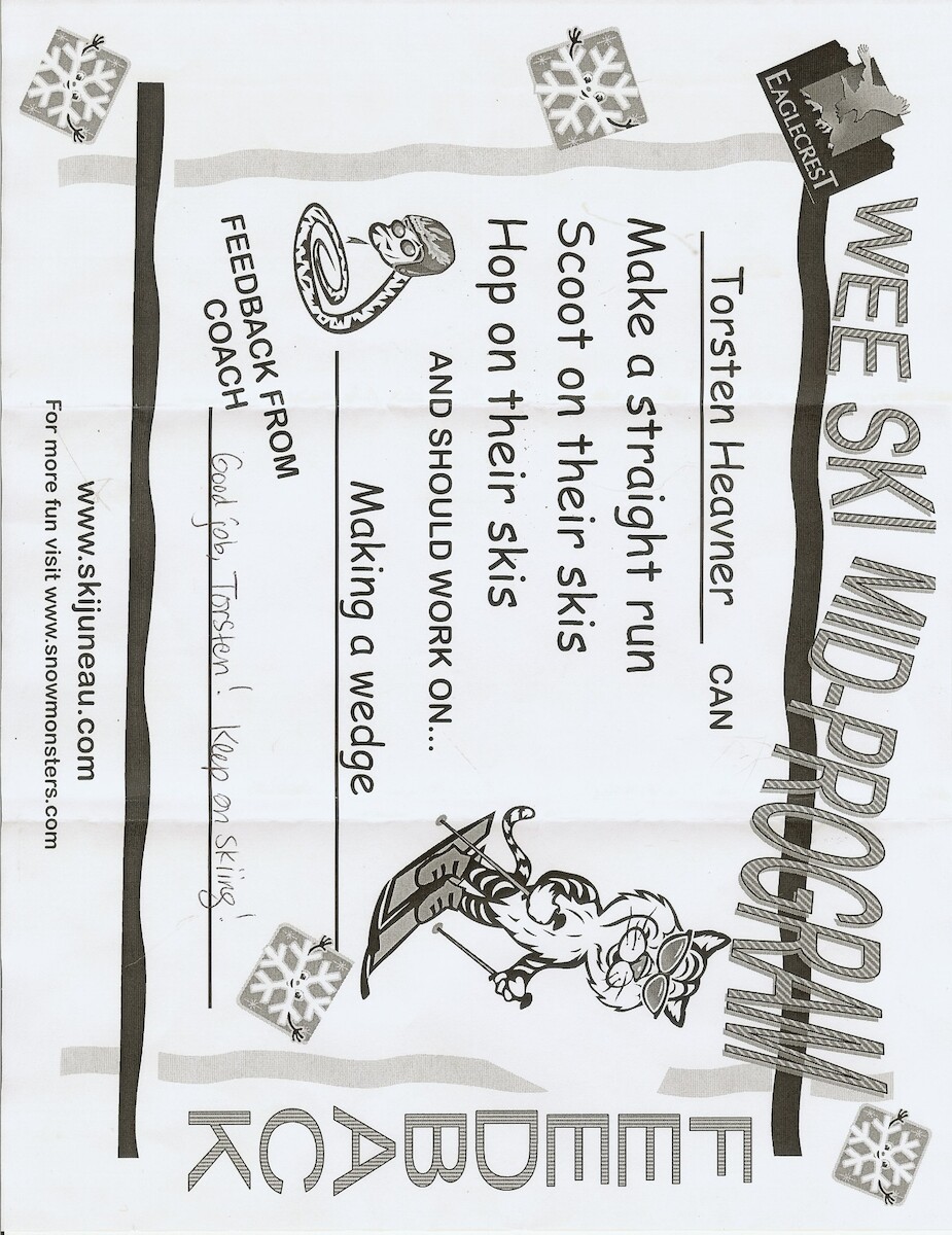 Torsten's first report card Torsten's first report card